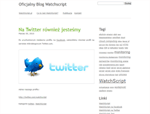Tablet Screenshot of blog.watchscript.pl
